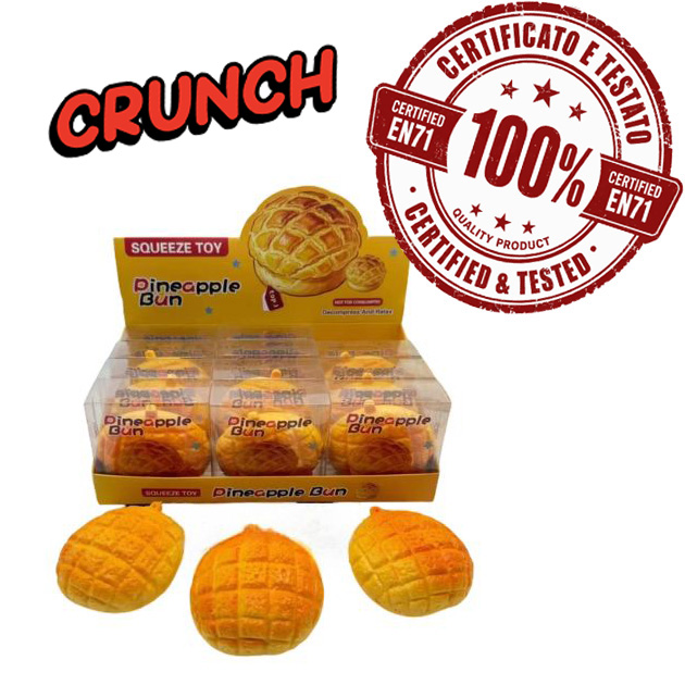 SQUISHY CRUNCH Dolcetto all’ananas 9cm In Box (9x9x4cm) In espo da 12pz…x12…x144
